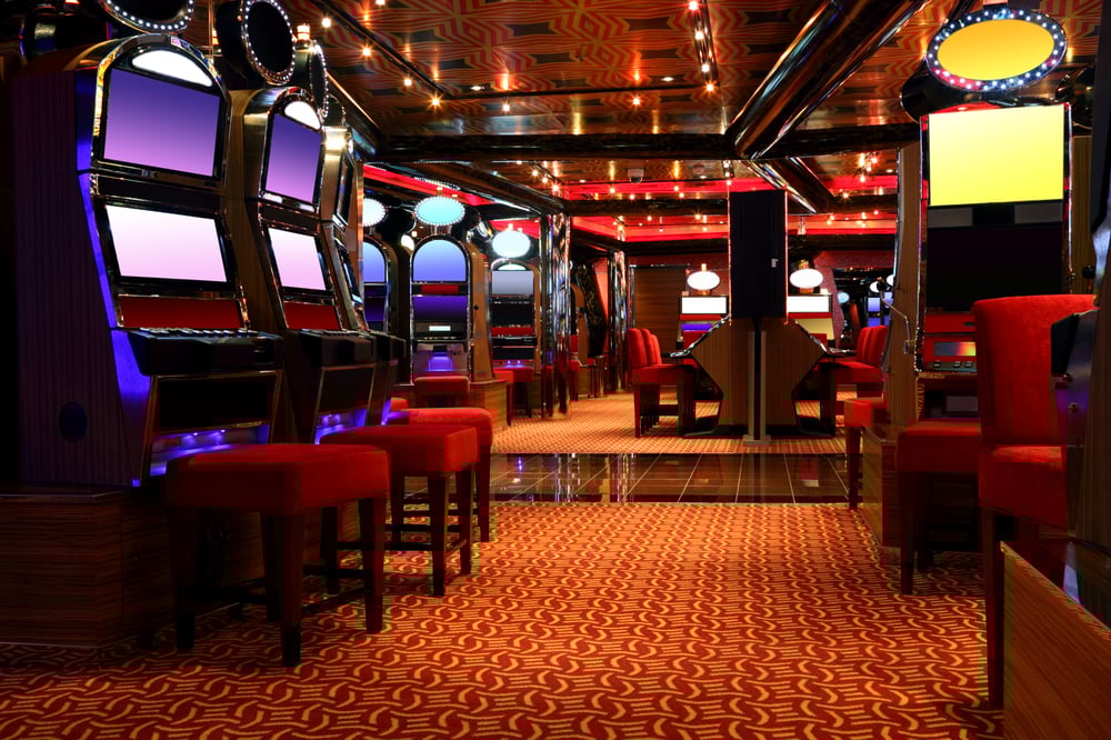 empty gaming floor inside a casino